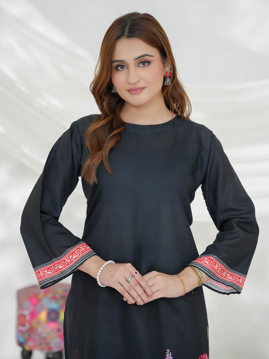 Banafshan Co-Ord Set (Midnight Black)