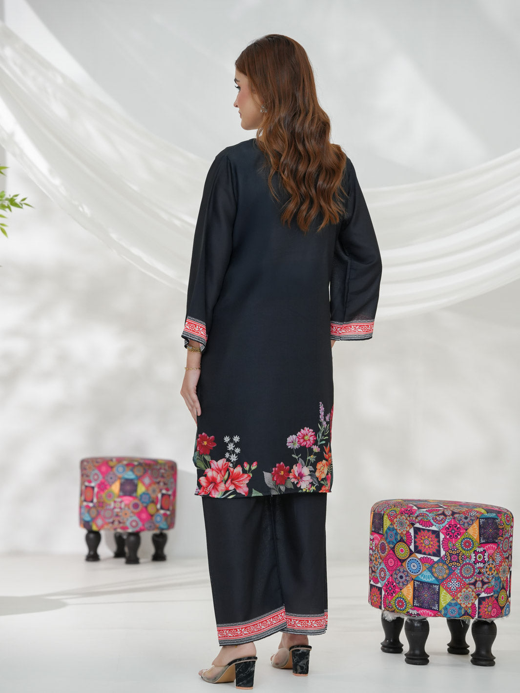Banafshan Co-Ord Set (Midnight Black)
