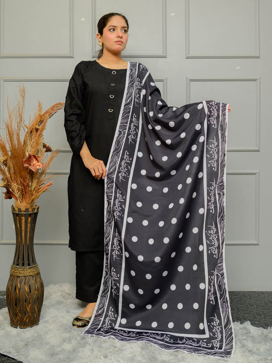 Polka Dot Stole (Black)