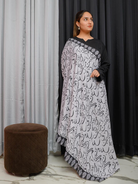 Be Qaida Shawl (White)